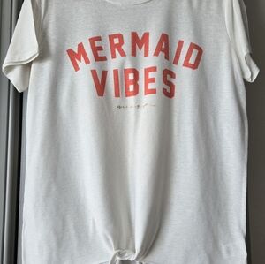 Spiritual Gangster Mermaid Vibes Tee Shirt w/Tie Large